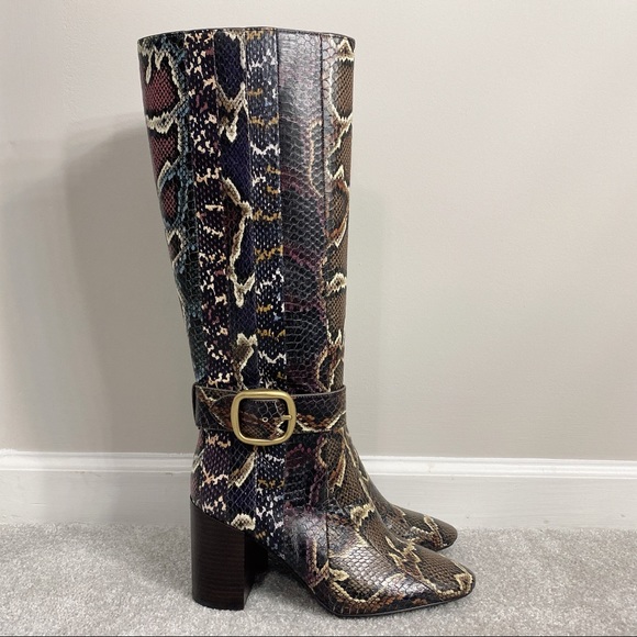 coach evelyn boot snakeskin